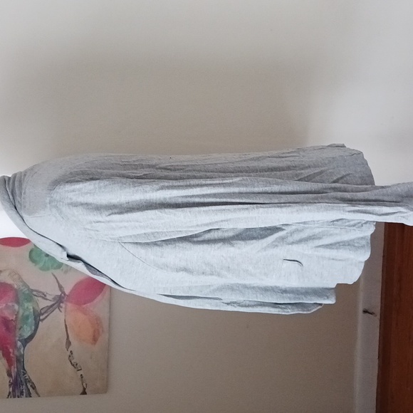 J. Jill linen blend knit blazer jacket with lapels vneck heather gray size MP - Picture 4 of 7